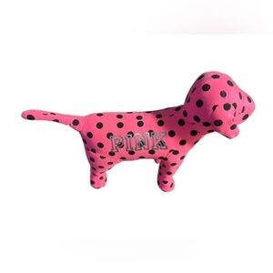 PINK Victoria’s Secret Pink W Black Polka Dot Plush Dog